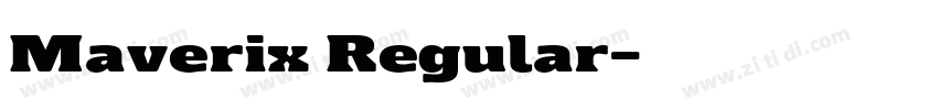 Maverix Regular字体转换